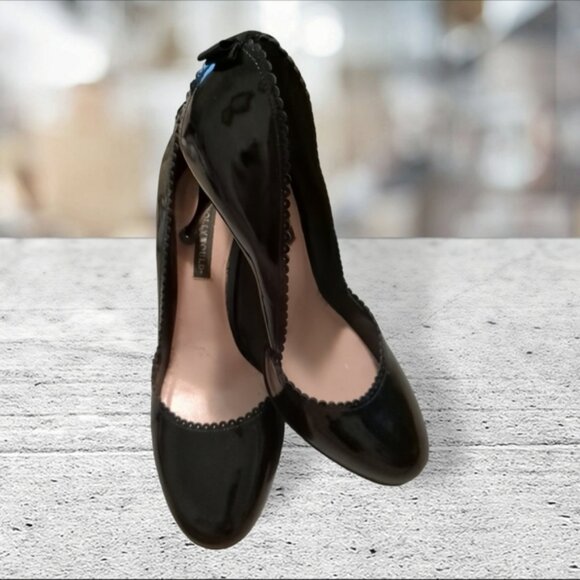 Hollywould black patent leather shoes size 39.5 - Picture 1 of 13